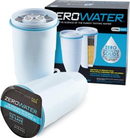 Culligan ZeroWater Official Replacement Filter - 5-Stage 0 TDS Filter Replacement - System IAPMO Certified to Reduce Lead, Chromium, and PFOA/PFOS, 2-Pack